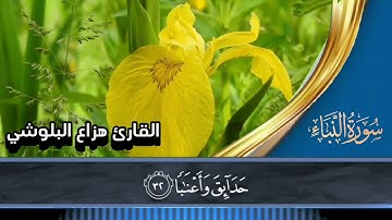 سورة النبأ ( Surah An Naba) كاملة للشيخ هزاع البلوشي.
