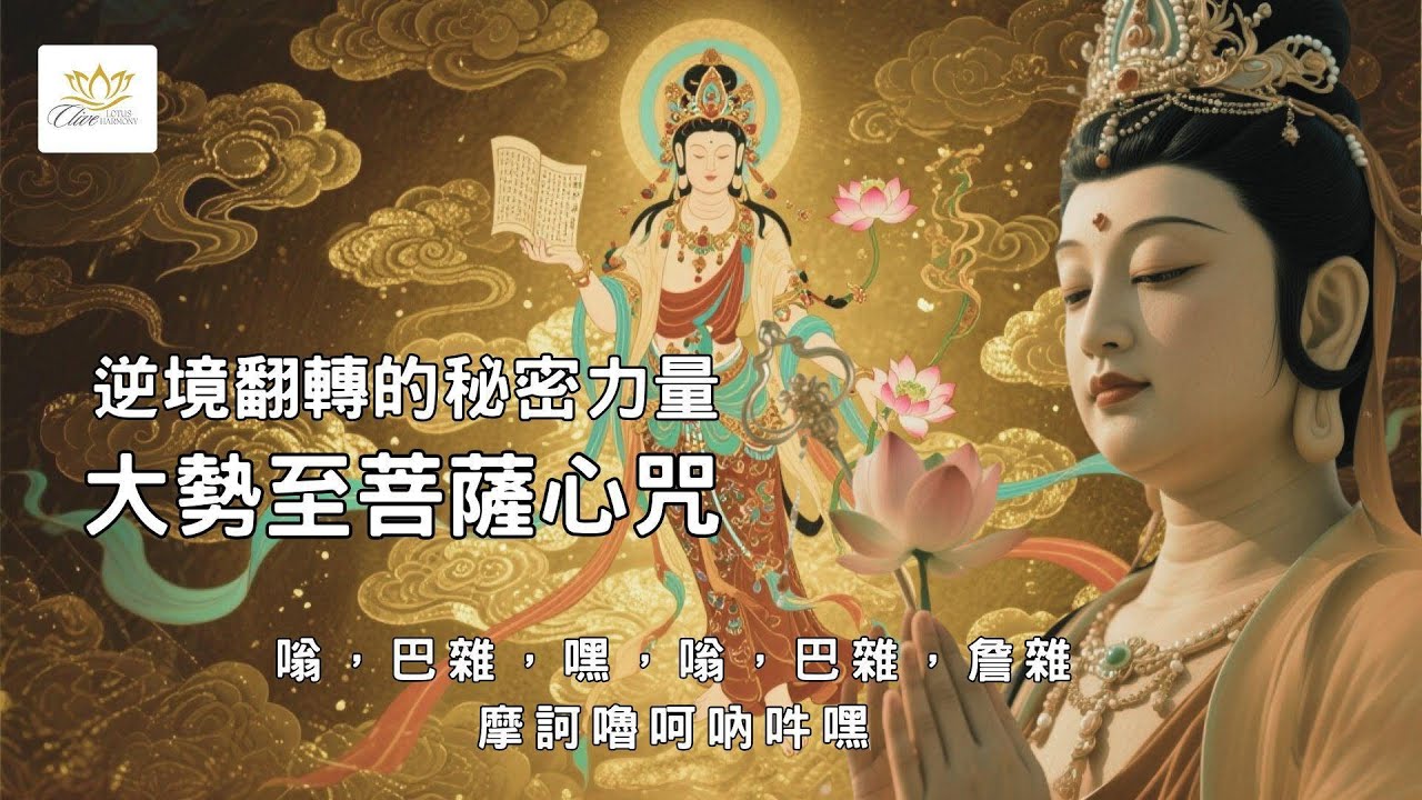 【逆境翻轉的秘密力量】一聽就有感的大勢至菩薩咒(除蓋障菩薩)