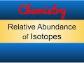 Isotope Abundance and Average Atomic Mass in Elements