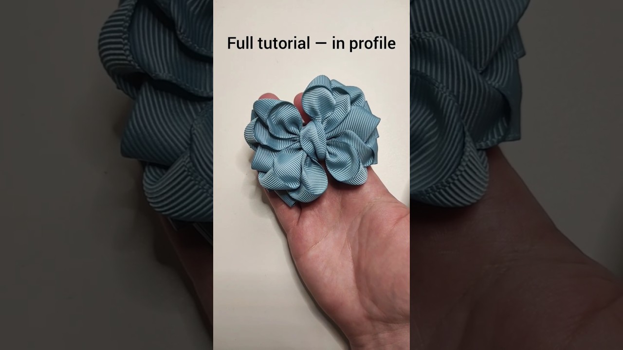 How to Make a Cute 22 mm Grosgrain Ribbon Bow Quickly & Easily 💖