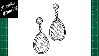 How to Draw Earrings Step by Step