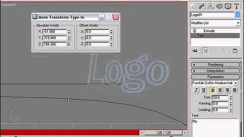 3dsmax. Logo path deform 3dsmax 4 of 4