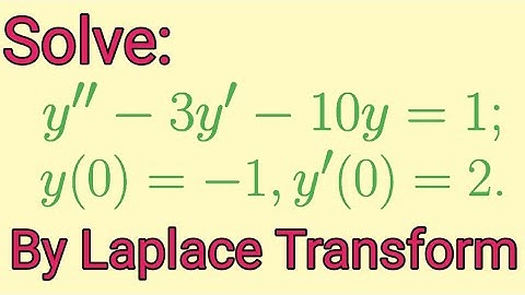 Can you solve the differential equation by using Laplace transform?? #laplacetransform #ode