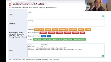 Cryptography using JavaScript (CryptoJS)