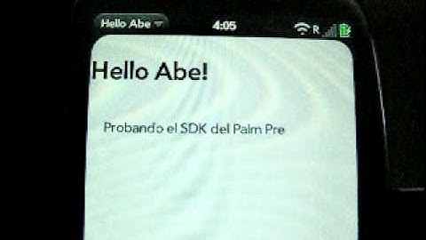 Palm Pre - Hello World