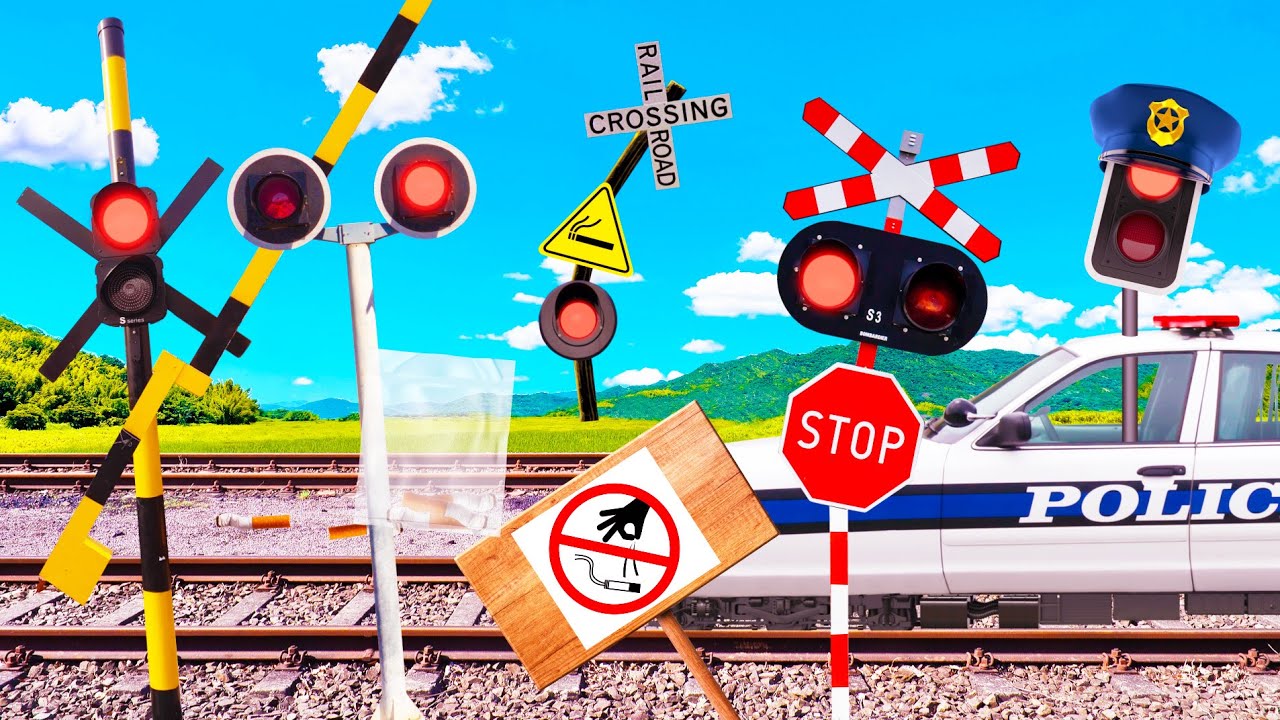 Railroad Crossing Warning Against Cigarette Litter