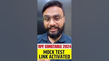 RPF CONSTABLE 2024 MOCK TEST LINK ACTIVATED #rpf2024 #rpfconstable