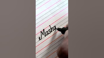 how to write Mashallah in English || cursive writing || calligraphy || handwriting practice  #viral