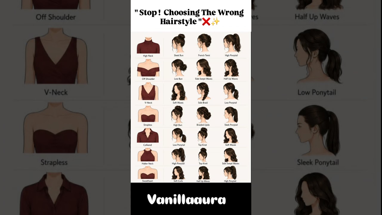 How to Choose the Best Hairstyle for Every Neckline😳✨️