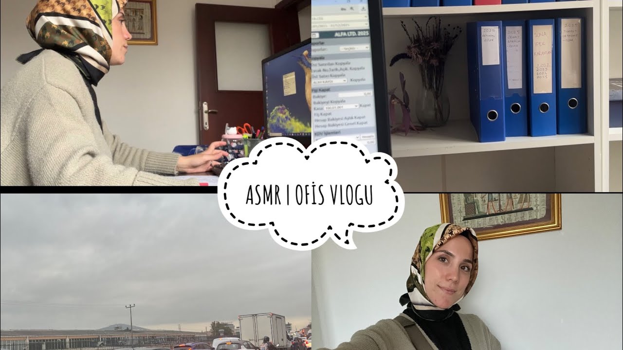 ASMR | Ofis Vlogu | Ofiste Bir Günüm | Türkçe Asmr | #asmr #keşfet #türkçeasmr #vlog 