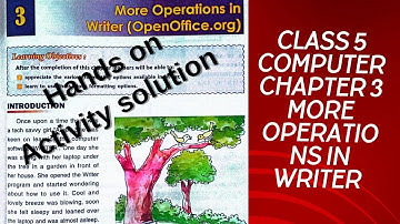 DAV CLASS 5 COMPUTER CHAPTER 3 | MORE OPERATIONS IN WRITER | HANDS ON ACTIVITY SOLUTIONS | ASIF SIR