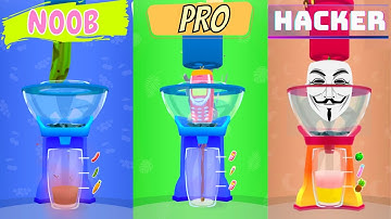 Funny Blend It 3D - Android iOS Gameplay | NOOB vs PRO vs HACKER