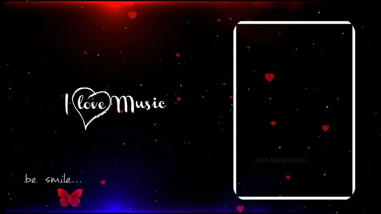 Love black screen template effect video//Trending heart moving template