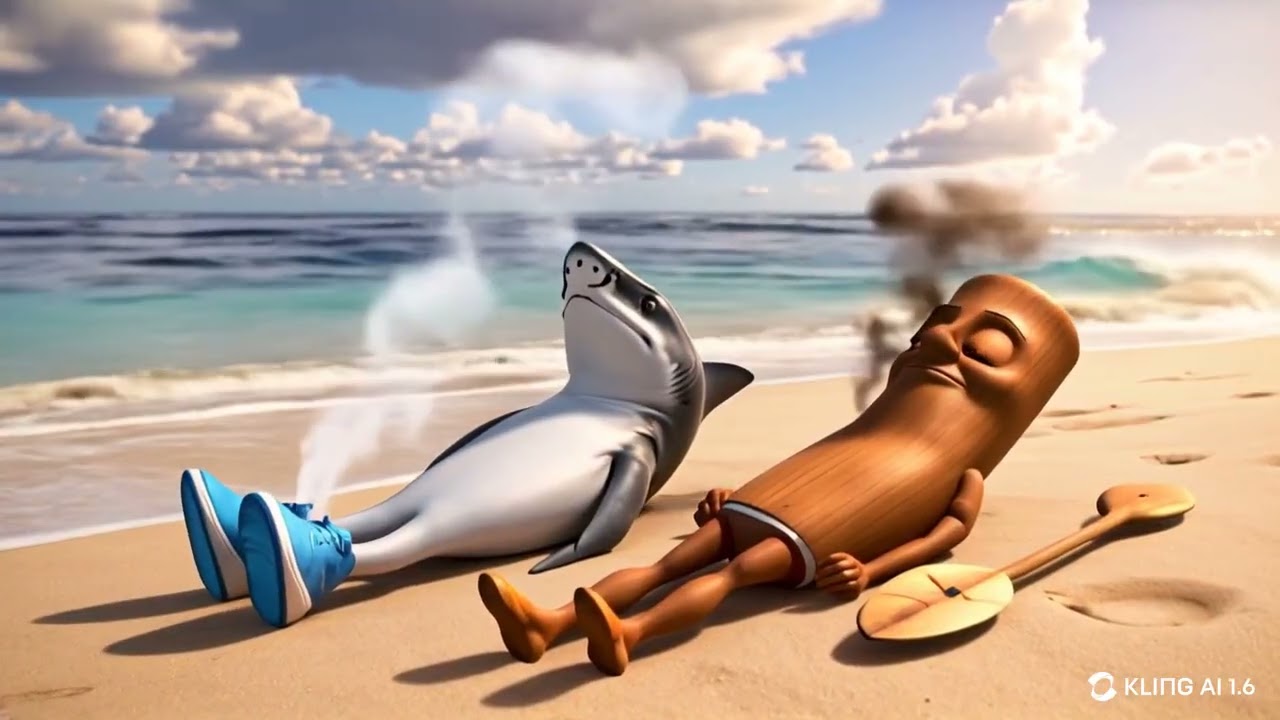 Sahur & Tralalero Tralala Burn in the Sun! ☀️ Funny AR Beach Short