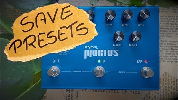 How to save presets in Mobius, TimeLine and BigSky