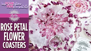 Download lagu LiaDiaDesigns | SO PRETTY! Rose Petal Flower Coasters and Bowls! - Epoxy Resin Flower Coasters