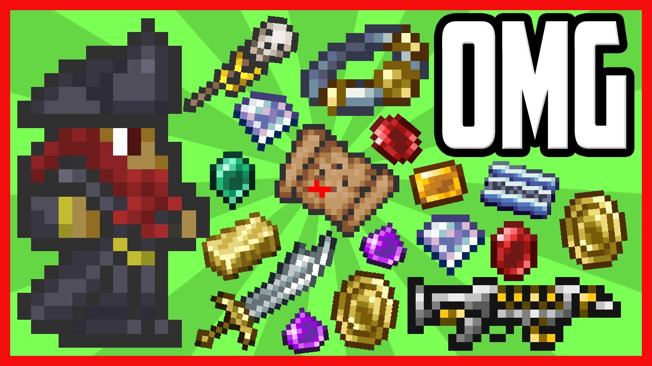 Loot From 10 Hours of Pirate Invasions In Terraria YouTube