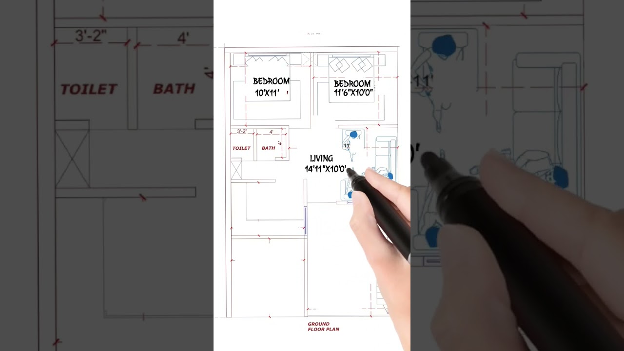 25 X 37 HOUSE DESIGN II 25 X 37 GHAR KA NAKSHA II 25 X 37 HOUSE PLAN