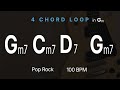 Gm7-Cm7-D7-Gm7 | 4 CHORD LOOP | 7TH | Key Gm | 100 BPM
