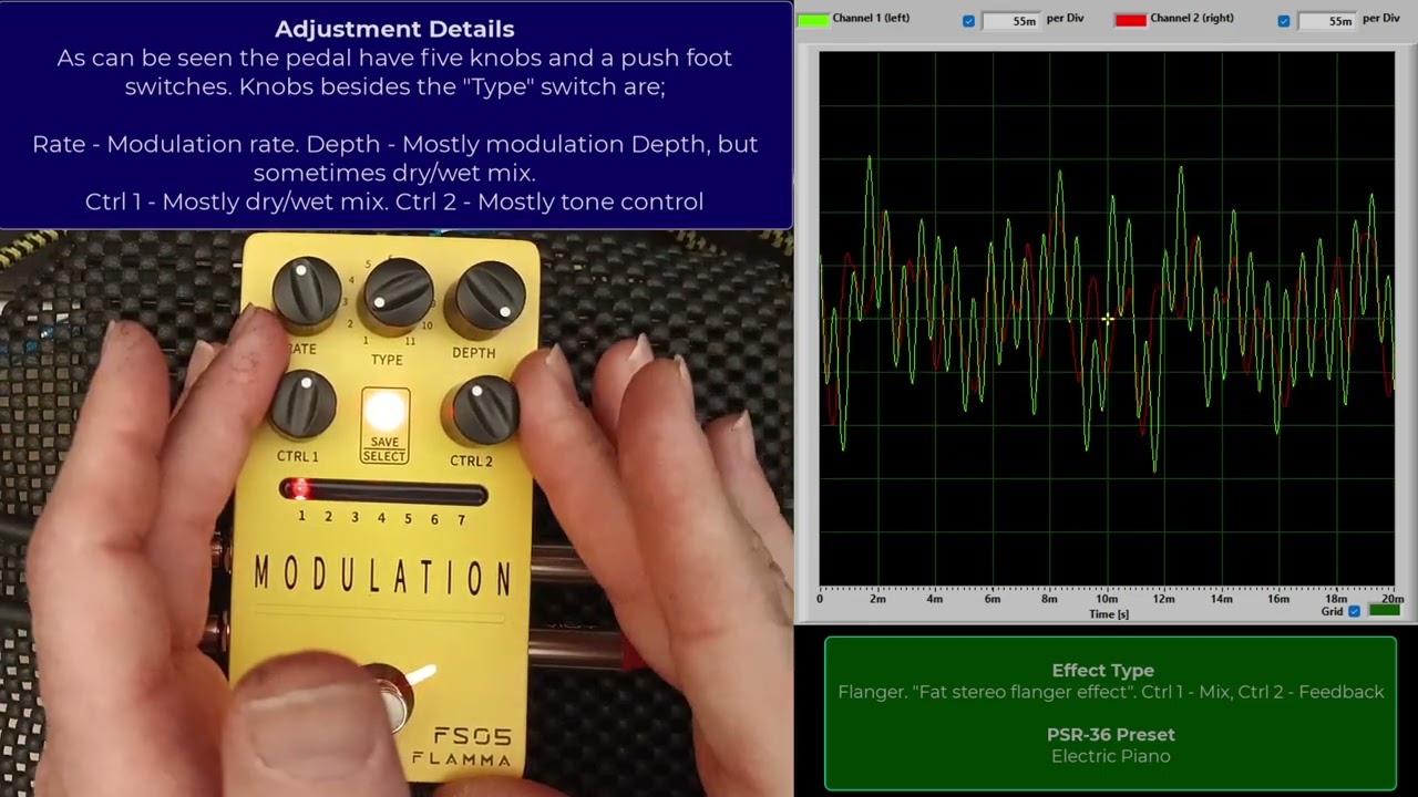 Flamma FS05 Multi-Type Modulation Effect and Yamaha PSR 36: Effects and Keyboard