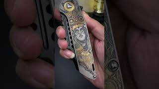 Складной нож флиппер M390 Titanium + DLC folding flipper knife #shots #нож #knife #edc #outdoors