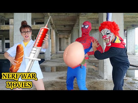 Nerf War Movies: Nurse Spider X Warriors Nerf Guns Fight Criminal Group Prank Funny Battle