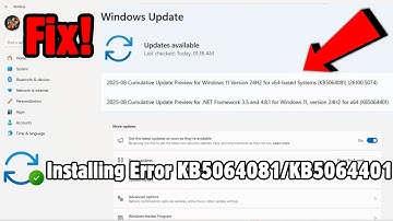 Fix cumulative update preview for KB5064081/KB5064401 Windows 11 24H2 installation error