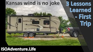 Kansas Wind! 3 Lessons on our First Trip in the Rockwood Mini Lite