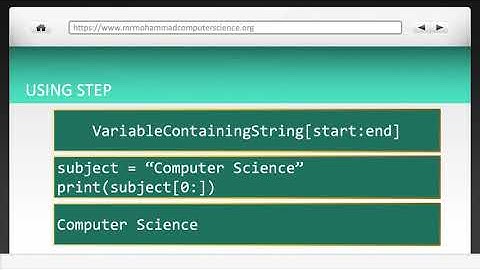 What is a substring? (A Level / GCSE Computer Science / Computing)