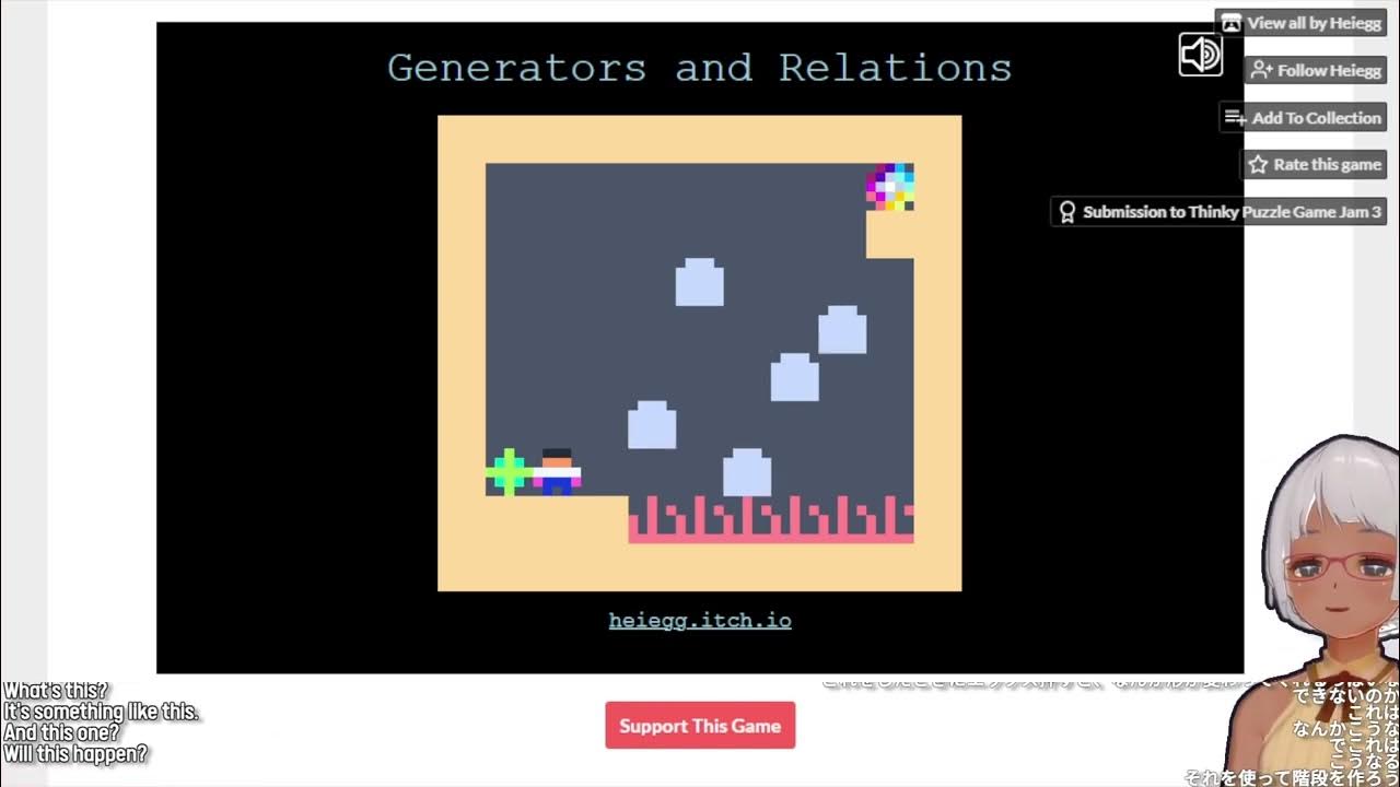 Thinky Puzzle Game Jam 3 1 Generators and Relations YouTube