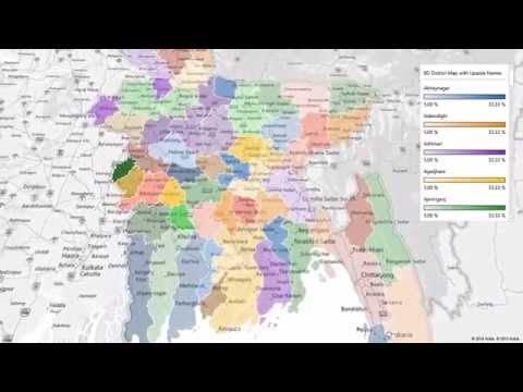 BD Districts and Upazila Maps in Bing using MS Power BI   Video