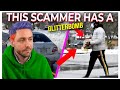 Car Chase with Scammer carrying a Glitterbomb