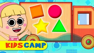 learn shapes with wooden toy truck shapes learning with elly and many more kids songs