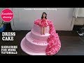 fondant ruffle birthday girl doll dress cake design ideas decorating tutorial video