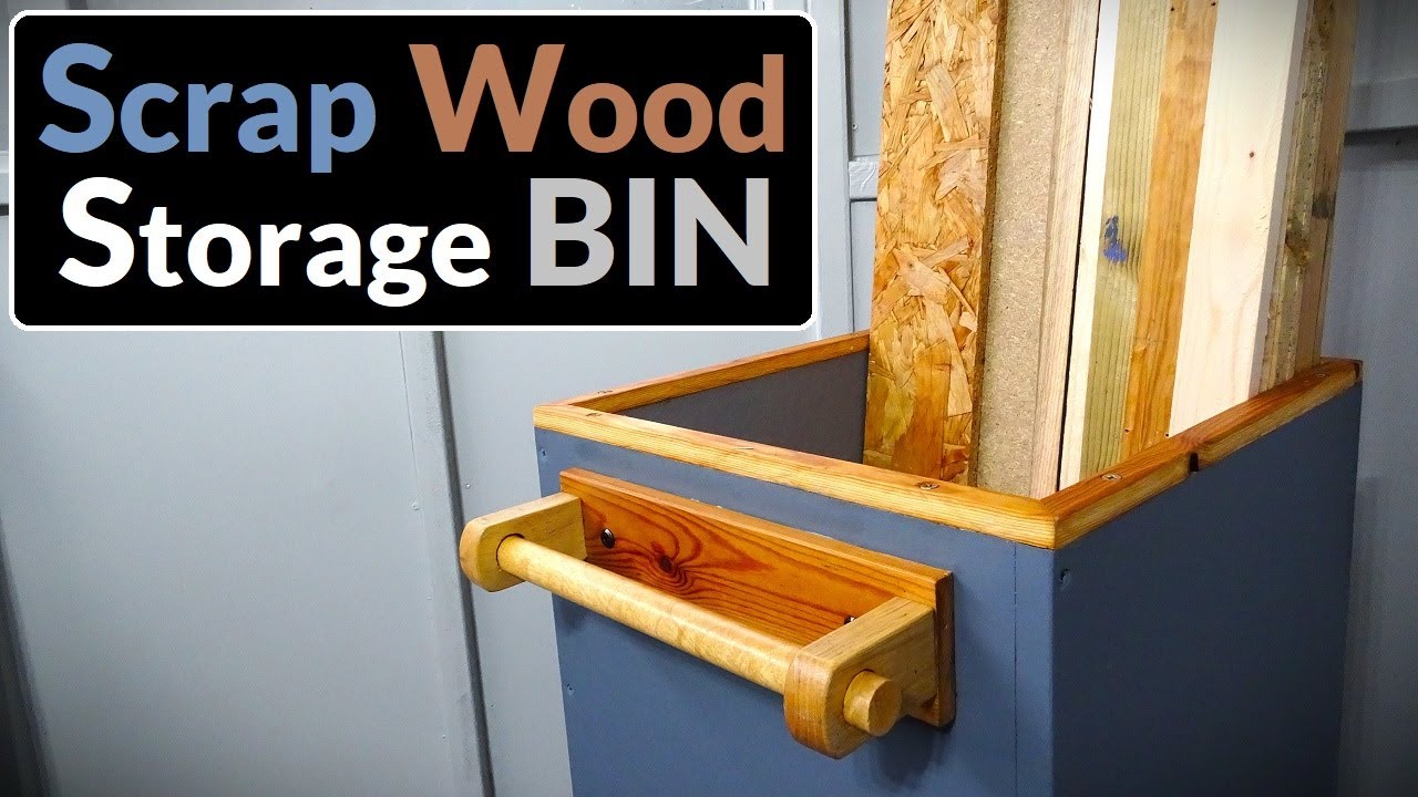 Making A Wheeled Scrap Wood Storage Bin For The Workshop from Salvaged 