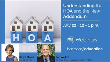 Webinar: Understanding the HOA and the New Addendum