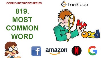Most Common Word | Leetcode 819 | Amazon Google Facebook interview question