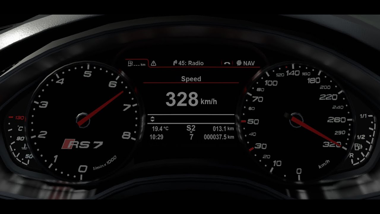 [FM7] 2013 Audi RS7 Sportback TOP SPEED Test!! - YouTube