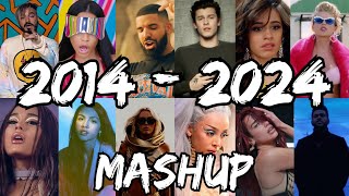 POP SONGS WORLD DECADE: 10 YEARS in 30 MINUTES  | POP MEGAMİX 2014 - 2024 [200  Songs Mashup]