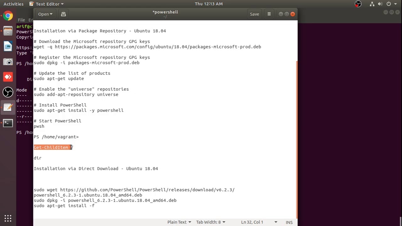 Microsoft PowerShell on Ubuntu 18.04 LTS - YouTube