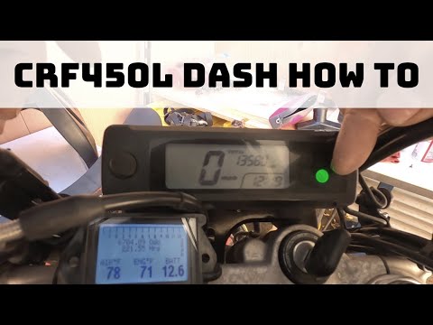 How To Use And Program Your CRF450L's Dash