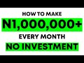 How To Make Money Online In Nigeria 2021 (N1,000,000 Naira Monthly) STEP BY STEP!