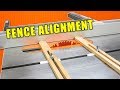 Table Saw Jigs to Align a Crappy Table Saw Fence / Table Saw Fence Alignment