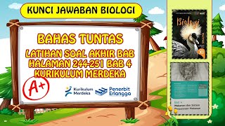 KUNCI JAWABAN BIOLOGI KELAS 11 BAB 4 LATIHAN SOAL AKHIR BAB HALAMAN 244-251 KURIKULUM MERDEKA