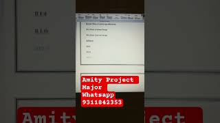 Amity Major MBA Project Report