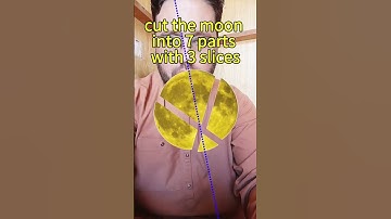 Cut the moon into 7 parts with 3 slice! #game #gameplay #yt