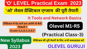 NIELIT IT Tools M1 R5 Practical Class-3 || O Level Practical JAN EXAM 2023