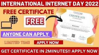 Free International Internet Day Certificate | International Internet Day 2022