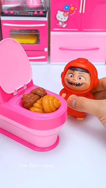 Satisfying with unboxing miniatur nazhe and toilet set toys asmr vidio #asmrartists #toys