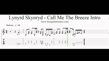 Lynyrd Skynyrd Call Me The Breeze Intro Guitar Lesson